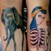 Tattoos - Skeletal Growth shin tattoos - 74138